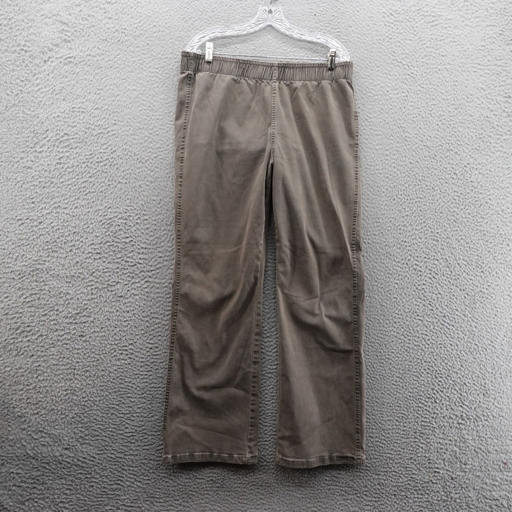 Soft Surroundings Pull On Straight Leg Casual Pants XL Brown‎ Women Stretch